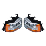 Left Right Side Headlight Assembly Chrome Replacement for Expedition 2015 2016 2017 Headlamps Assembly Replacement for FL1Z13008H FL1Z13008G
