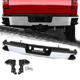 Chrome Rear Step Bumper For 2014-2017 2018 Chevy Silverado GMC Sierra 1500