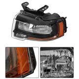 Driver Side Headlight Assembly Black Replacement for Expedition 2015 2016 2017 Headlamp Assembly LH Replacement for FL1Z13008K
