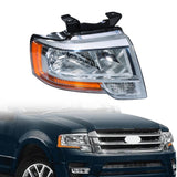 Headlight Assembly w/o Projector Replacement for Expedition 2015-2017 Housing Chrome Lamp Set Passenger Side RH 1PC FL1Z13008G FO2503346