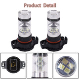 2x H16 5202 PS24WFF 8000K Ice Blue 100W LED Fog Light Driving Bulb DRL NEW Lab Work Auto
