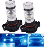 2x H16 5202 PS24WFF 8000K Ice Blue 100W LED Fog Light Driving Bulb DRL NEW Lab Work Auto