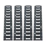 Black E-Track Tie-Down Rail Kit 2' E Track Rail 4 Pack for Garages Trailers Motorcycle Tie Downs Powder Coat 6,000 lbs Breaking Strength