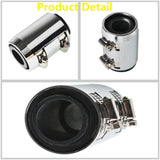 36" Chrome Chrome Flexible Stainless Steel Radiator Hose Kit Caps Universal Lab Work Auto
