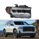Headlight HeadLamp Electroplating Black Assembly Passenger Side Right Side RH Replacement for Acadia AT4 2020 2021 2022 2023 Replacement for GM2503507