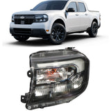 Driver Side Headlight Assembly with DRL Replacement for Maverick 2022 2023 2024 Headlamp Assembly Black LH Replacement for PZ6Z13008C