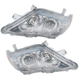 for 2010-2011 Toyota Camry SE Clear Lens Black+Chrome Headlights Headlamps 1Pair