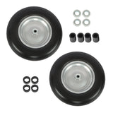 2-Pack 14.5" Flat-Free Wheelbarrow Tires with 3/4" Bearings & Spacers Solid Foam Garden Cart Wheels 4.80/4.00-8