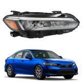 Passenger Side Headlights Assembly Replacement for Honda Civic 2022-2023 Housing Black Lamp RH 1PC 33100-T20-A22