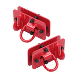 2PCS Tractor Bucket Hooks with Tie Down Ring Bolt-On Grab Hook with Back Plates Replacement for Trailer RV UTV Truck Grade 70 Forged Steel Max 15000 lbs Red
