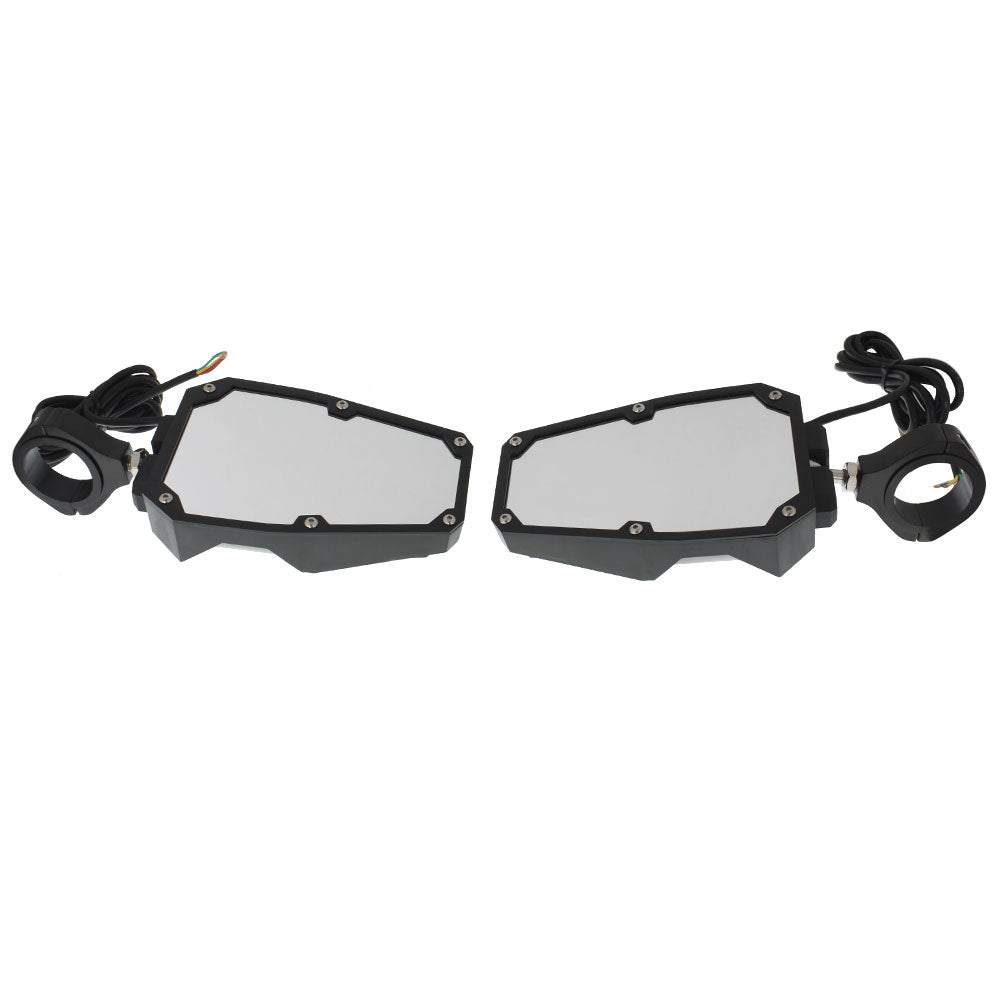 Labwork Rear View Side Mirrors w/ LED Lights1.75-2 Roll Cage Replacement for UTV Polaris RZR