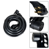 labwork Black 25FT 50A RV Extension Cord Heavy Duty SJTW Cord with LED Power Indicator and Cord Organizer 14-50P/R Standard Plug
