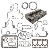 Complete Cylinder Head 1552103040 Replacement for Kubota D1402 KH91 L2550DT L2550F with Gaksets Set 1552103044