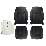 Front Driver and Passenger Side Bottom and Top Lean Black Artificial Leather Seat Cover Black Replacement for W-rang-ler 2013-2017