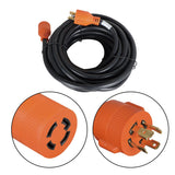 labwork 30A 50FT Generator Extension Cord L14-30P to L14-30R 4 Prong 125/250V Up to 7500W 10 Gauge SJTW Generator Cord Manual Transfer Switch