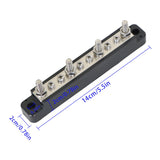 Labwork Power Distribution Terminal Block (Red+Black) 4 x M6 Studs 6 x M4 Screws