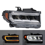 Headlight HeadLamp Electroplating Black Assembly Passenger Side Right Side RH Replacement for Acadia AT4 2020 2021 2022 2023 Replacement for GM2503507