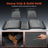 3PCS Floor Mats Black TPE Replacement for E-Class W212 2010-2016 1st and 2nd Row