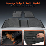 3Pcs Car Floor Mats Front and Rear TPE Black Replacement for Corolla Sedan 2020-2024 Not Replacement for Hatchback Models