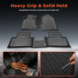Floor Mats for Ford Bronco 2 Door 2021-2025 All Weather TPE Car Mats Black