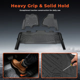 3Pcs Front and Rear TPE Car Floor Mats Replacement for F250 F350 F450 F550 Super Crew Cab 2012-2016