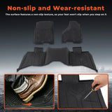 3-Piece 3D Injection Molded All-Weather Rubber Floor Mats for 2009-2018 Dodge Ram 1500 2500 3500 Classic