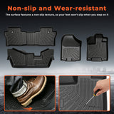 3-Row All-Weather TPE Floor Mats Set for 2016-2022 Honda Pilot (8-Passenger)