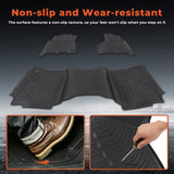 labwork 3-Piece 3D TPE All-Weather Floor Mats for 2019-2024 Dodge Ram 2500 3500 Crew Cab