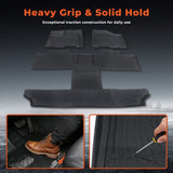 TPE For 2011-2012 Toyota Sienna 7 Seat 3 Rows Floor Mats Liners All Weather