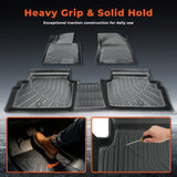 3PCS Floor Mats Black TPE Replacement for Sonata FWD 2020-2026 Replacement for K5 FWD 2021-2026
