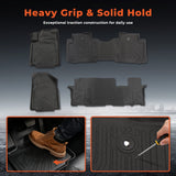 4PCS Floor Mats Black TPE Replacement for Pilot 2009-2015