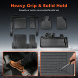 For 2021-2024 Toyota Sienna 8 Seats TPE Floor Mats & Trunk Cargo Liner