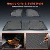 Floor Mats Liner For 2010-2015 Toyota Prius TPE 3D Model All-Weather Black 3PCS