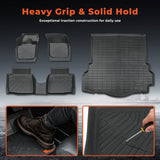 3D Custom Fit TPE Floor Liners & Trunk Mat Set for 2013-2016 Ford Fusion / Lincoln MKZ (Fits Gas/Hybrid, Excludes 2017+)
