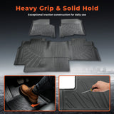 3PCS Floor Mats Liner Black TPE Replacement for F150 Super Crew Cab 2004-2008