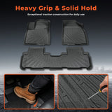 Car Floor Mats for 2014-2019 Toyota Highlander Front + Rear All Weather 3D Liner