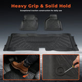 3Pcs Front and Rear TPE Car Floor Mats Replacement for F250 F350 F450 F550 2008-2010