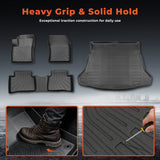 Fits 2016-2022 Toyota Prius TPE Floor Mats+Trunk Cargo Liner Waterproof Black