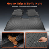 3PCS Floor Mats Black TPE Replacement for F150 2015-2025 Replacement for F150 Lightning SuperCrew Cab 2022-2025