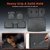 6PCS Floor Mats Backrest Mat and Cargo Liner Black TPE Replacement for Bronco Sport 2021-2025