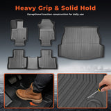 For 2019-2025 Toyota RAV4 TPE 1st & 2nd Row Floor Mats & Rear Trunk Cargo Liner