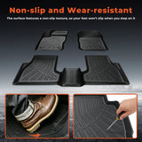 3-Piece All-Weather TPE Floor Mats Set for 2012-2018 Ford Focus(Fits Sedan & Hatchback)