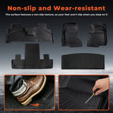 5-Piece 3D TPE All-Weather Floor Mats for 2018-2024 Ford Expedition Max [2nd Row Bucket Seats]