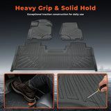 3D Custom Fit TPE Floor Liners Set for 2015-2025 Ford F-150 Extended Cab / SuperCab - All-Weather Protection (Fits Bench Seat Only)