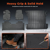 4-Piece All-Weather TPE Floor Liners & 6.5 Foot Truck Bed Mat for 2015-2026 Ford F-150 SuperCab Extended Cab – Heavy Duty Custom Fit Protection