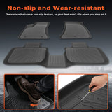 labwork 3-Piece 3D TPE All-Weather Floor Mats for 2011-2023 Dodge Charger Chrysler 300 RWD
