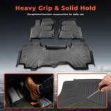 3Pcs Car Floor Mats Liner Front and Rear TPE Black Replacement for R-a-m 1500 2025 2026