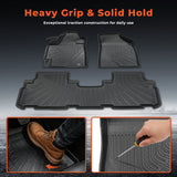 Floor Mats for Cars Liner 3Pcs Black Replacement for Highlander 2008-2013