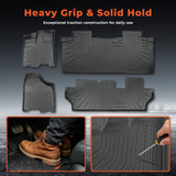 Floor Mats 3 Row Liner Set for 2011-2012 Toyota Sienna 8seats