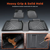 3Pcs Car Floor Mats Liner Front and Rear TPE Black Replacement for Explorer 2020-2024